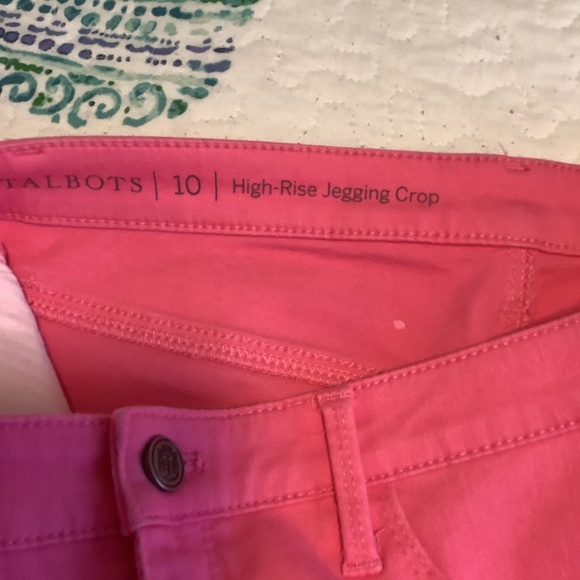 Talbots EUC Bright Pink High Rise Jegging Crop~10 - Picture 3 of 9